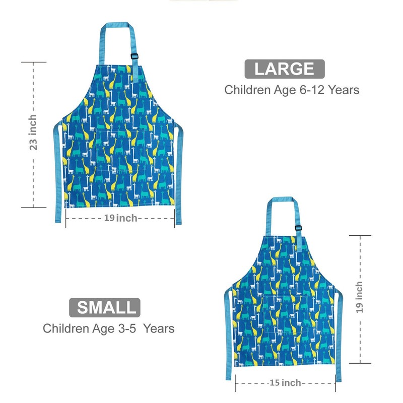 Children Aprons, Pure Cotton Kids Artists Aprons Child Chef Aprons