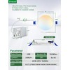 zouzai 12 Pack 6 Inch 6000k/5000k/4000k/3000k/2700k 5CCT Selectable Ultra-Thin LED