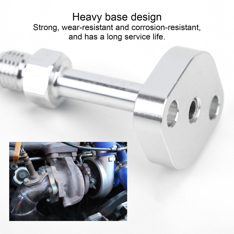 Turbo Oil Water Drain Return Flange Adapter Kit Aluminium Alloy