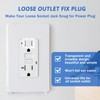 BOHUIZ 20 Pcs 2 Prong Loose Outlet Plug Fix, Plastic