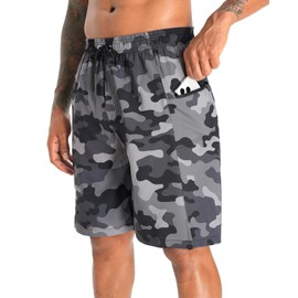 APTRO Men's Swim Trunks with Compression Liner Bathing Suit Quick Dry Swim Shorts MP284 1XL Camo