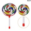 BQLZR Plastic Hand Drum with Colorful Hammer Musical Instrument 7.9x14.3"