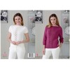 King Cole 4760 Knitting Pattern Womens Raglan Sweater and Top