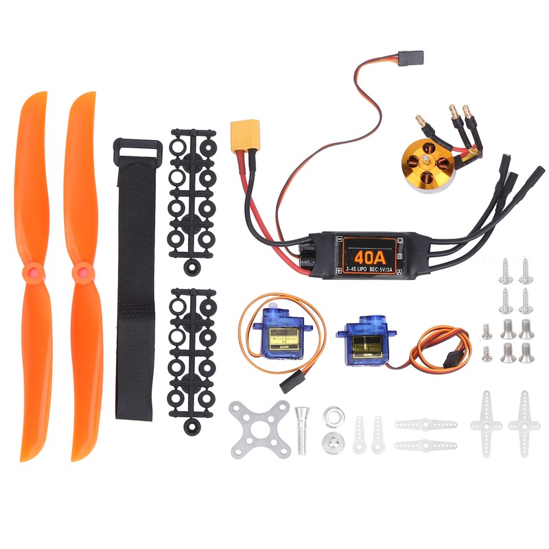 2212 KV1400 Motor 40A XT60T ESC SG90 Servo 8060 Propeller