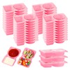 Woobroo 40 Pack Double Compartment Condiment Containers Reusable Snack Containers