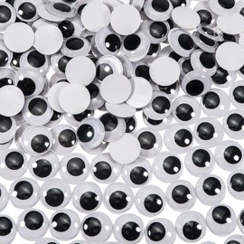 TOAOB Ojos móviles autoadhesivos, 15 mm, 300 Unidades, Ojos de Googly Eyes para Pegar, Ojos saltones, Redondos, para Manualidades, álbumes de Recortes, Manualidades