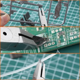 LEONTOOL Small Flush Cut Diagonal Cutters 38 Degree Angled Tip Diagonal Cutting Pliers, 4.5-Inch Spring Loaded Precision Side Cutter Diagonal Wire Cutter for Electronics, Jewelry Making, Model Craft