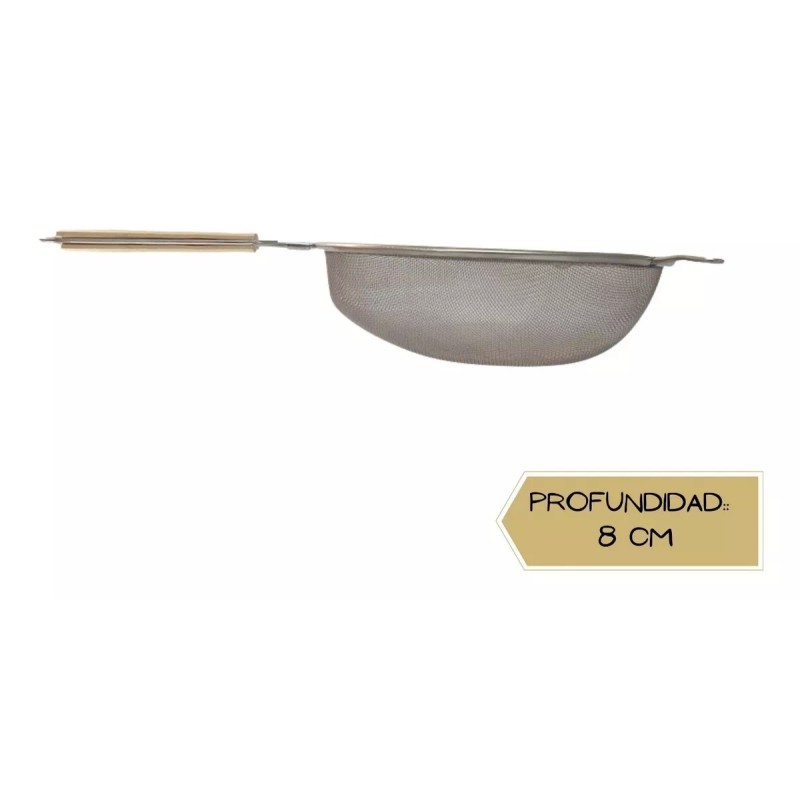 Macoll Juego 2 Coladores Acero Inoxidable - Mango De Madera