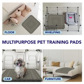 PUPIBOO Washable Pee Pads for Dogs and Cats - Super Absorbent Reusable Puppy Training Pads - 100% Waterproof, Leak-Proof & Non-Slip Whelping Pads for Pet Housebreaking