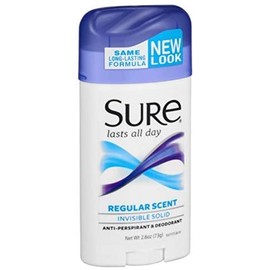 Sure Anti-Perspirant Deodorant Invisible Solid Regular Scent 2.60 oz