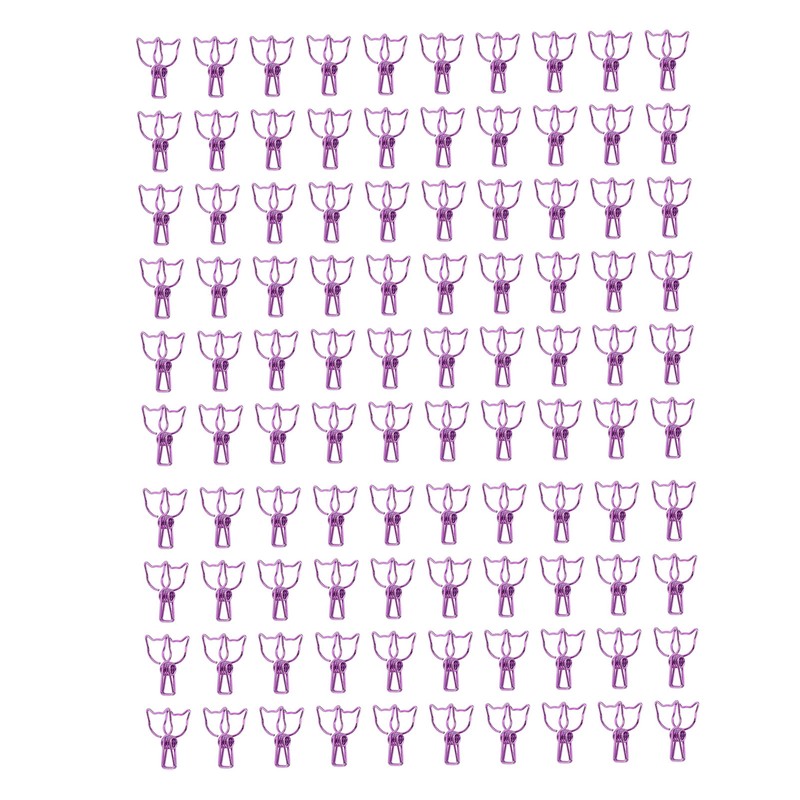 100pcs Cat Binder Clips Cute Cartoon Strong Clamping Force Metal