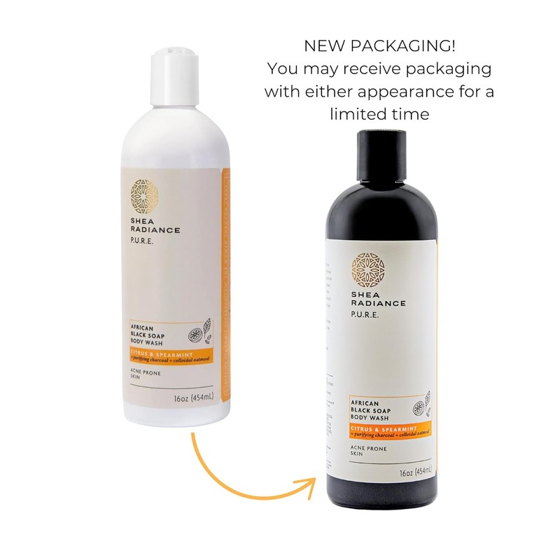 Shea Radiance African Black Soap Body Wash - Dry Skin,