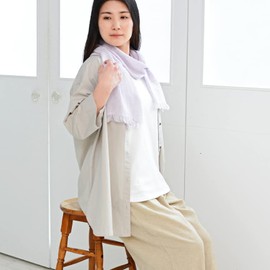Enverhelk Imabari Towel, Scarf, 59.1 x 12.6 inches (150 x 32 cm), 100% Cotton, Soft and Light Texture, Made in Japan, Gauze Weave, Change Weave, Machine Washable, Quick Absorption of Sweat and