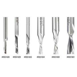 Amana Tool - HSS1654 High Speed Steel (HSS) Double Flute Spiral Aluminum Cutting 1/4 Dia x