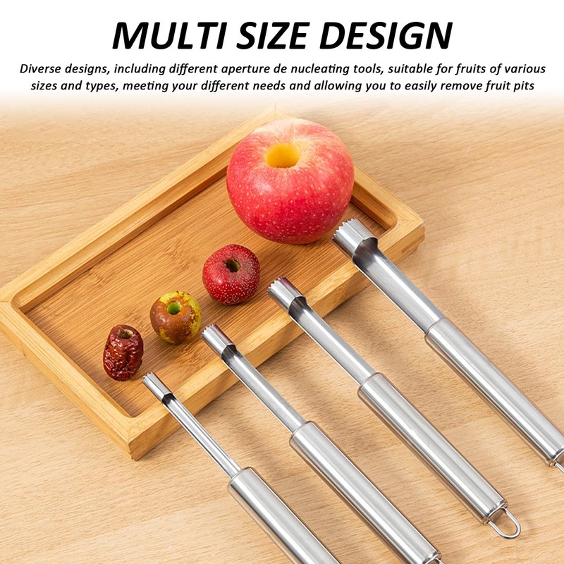 HINFHI 4 Pieces Of Stainless Steel Apple Core Removal Tool,