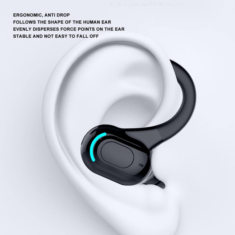 Single-Ear Bluetooth Headset, Wireless Waterproof IPX4 Earbuds, Support Calls, Wake-up