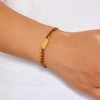 YIFSIY Cuban Link Bracelet for Men, 18K Yellow Gold Plated