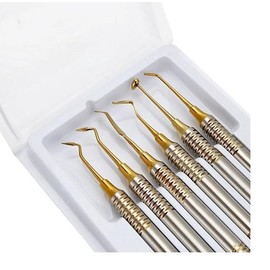 6 unids/set de instrumentos restauradores de reparación de espátula de relleno de resina compuesta Dental