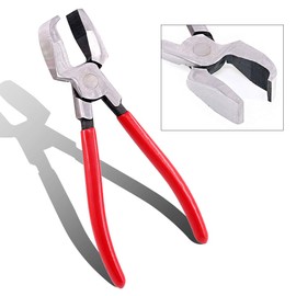 Swpeet Heavy Duty 8" Glass Cutting Plier Tool, Steel Drop Jaw Glass Breaking Pincer Glass Pliers Perfect for Cutting and Breaking Glass, Tiles, and Gripping Pipes and Cables