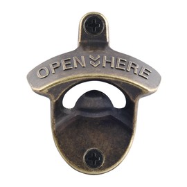 HAIICEN Wall Mounted Bottle Cap Opener Antique Bronze, Retro Beer Bottle Top Opener Post Mounted for BBQ KTV Kitchen