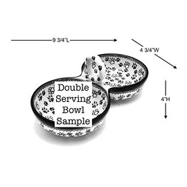 Polish Pottery Bowl - Double Serving - Silver Lace