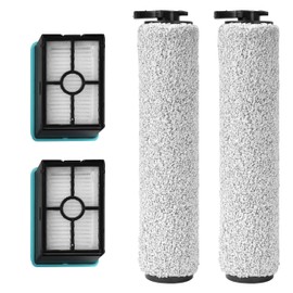 3831 Replacement Brush and Filter Set for Bissell Crosswave Hard Floor Expert Vacuum Models 3831 HF2 3845 3847 3848, Replacement Part # B0555, 1637755, 1632973 2 Roller Brush Filter 2 HEPA Filter