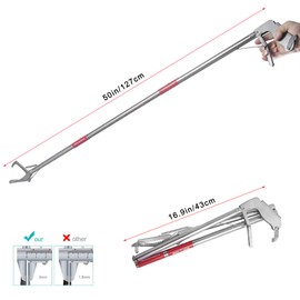 XINGTS 50" Snake Grabber Tool,Collapsible 3 Sections Snake Stick,Folded 17 Inch Snake Tongs Per Section,Snake Catcher Grabbers for Rattlesnakes,Snake Pole Handling Tools,Long Reach Grabber for Many Scenarios