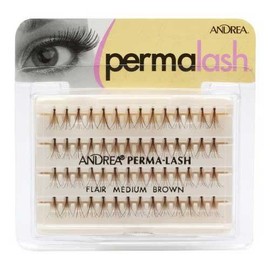 Andrea False Eyelashes Individual Lashes Knotted, Flares Medium Brown
