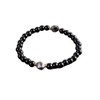 Fankayi Black Tourmaline Obsidian Bracelet,Adjustable Black Tourmaline Crystal Bracelet,Adjustable Black