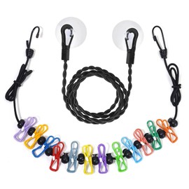 1Pcs Travel Washing Line with Pegs, Adjustable Rectractable Camping Washing Line for Indoor and Outdoor, Portable Travel Clothes Line for Travel