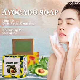 Avocado Soap, Handmade Avocado Soap, Avocado Nourishing Brightening Bath Soap, Deep Cleansing, Women's Face and Body Soap for All Skin Types