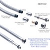 Faucet Supply Lines Connector Stainless Steel Braided Supply Hose 3/8-Inch
