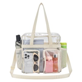 Oraben Clear Bag for Stadium Events 12x6x12 Clear Tote Bag for Women Transparent Lunch Bag for Work Sports Concert