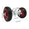 2 Pack Rolling Gate Heavy-Duty Rubber Wheel Carrier, Double-U Bolts