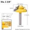 Gasea 3pcs 1/4-Inch Shank 45 Degree Lock Miter Router Bits