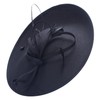 Lawliet Women Black Wedding Occasion Sinamay Fascinator Hat Headband Headpiece