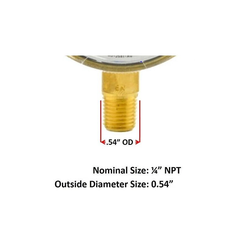 Low and High Pressure Replacement Gauges for Acetylene Regulator 2"