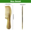 EQLEF Horn Comb with Handle, Long Handheld Comb, Anti-Static Fine
