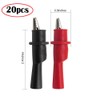 RUNCCI-YUN 20 x Multimeter Alligator Clips, Metal Crocodile Clips, Insulated,