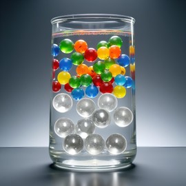 YuanHolumid 20Pcs Clear Glass Marbles Solid Marble Beads Marbles Games Bouncing Ball Pinball Machine for Vase Fish Tank Filler Home Decor, Dice and Marble Games, Sports and Outdoor Play (10mm)