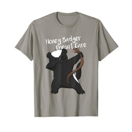 Honey Badger Doesn't Care Funny Animal Dabbing T Shirt T-Shirt