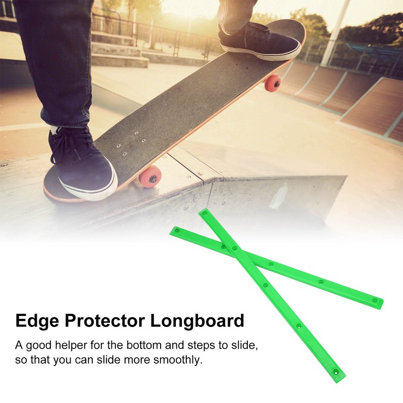 2Pcs Skateboard Rails Edge Protector Wear-resistant Flexible Ribs Bones Board