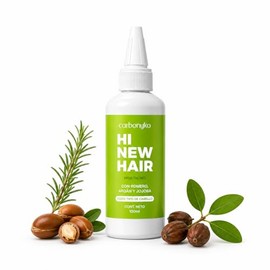 Aceite Capilar de Romero para Crecimiento del Cabello Carbonyko HI NEW HAIR (100 ml) – Hair Oiling con Argán y Jojoba para Nutrición, Reparación y Bri