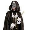 LONG NOSE VENETIAN MASK SILVER/BLK FOR FANCY DRESS ACCESSORY