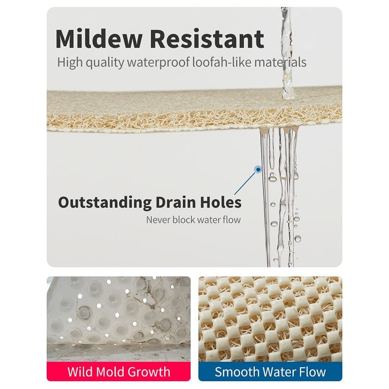 Non Slip Shower Mat, Comfortable Bath mat for Textured Surface,