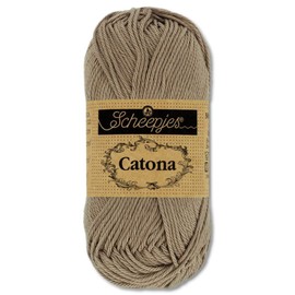 Frida's Wollhaus Scheepjes 50 g Catona 100% Cotton Knitting Crochet Amigurumi 109 Colours (254 | Moon Rock)