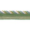 DÉCOPRO Green Gold Blue 4/16" Decorative Lip Cord Mountain Spring [By The Yard]