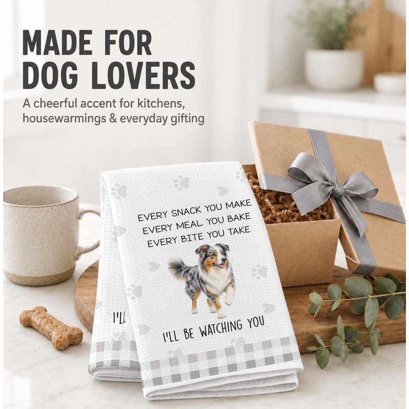 Funny Aussie Dog Gifts, Australian Shepherd Kitchen Towel -A01