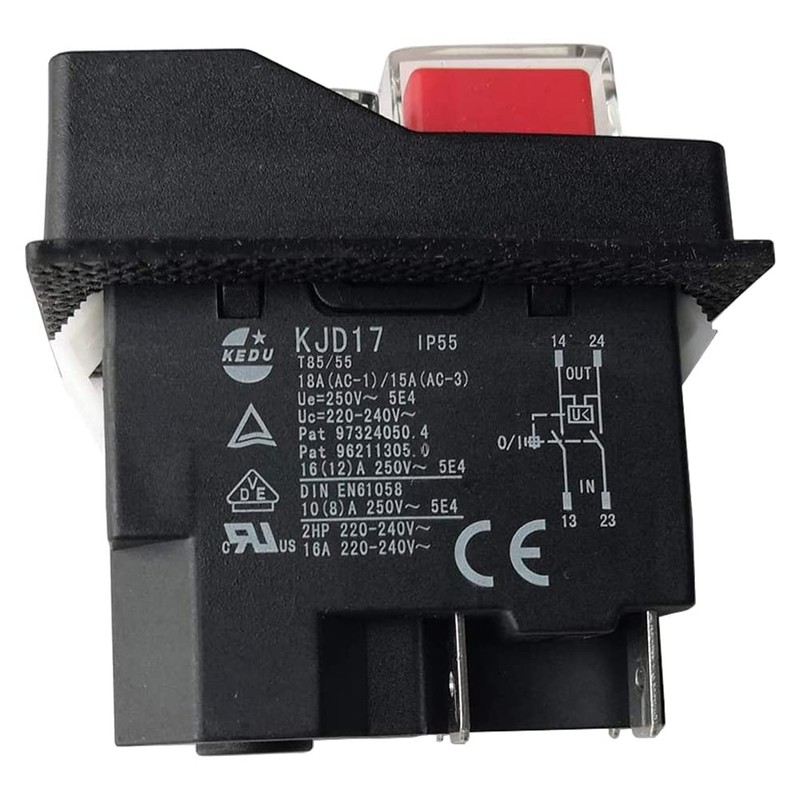 Tagtight KJD17-220V 4-Pin Electromagnetic Switch Pressure Switch, Waterproof Safety Switch,