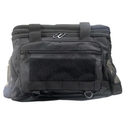 RJEU Large Tactical Lunch Box for Adults, Durable Insulated Lunch Bag with Shoulder Strap,Expandable Soft Cooler Bag for Men Work Outdoor Picnic Trips（26L, Black）